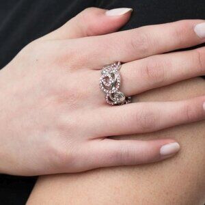 Paparazzi Jewelry Accessories - Melodic Motion - Pink Ring - Vintage